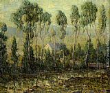 Ernest Lawson House by a Stream painting